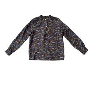 A.P.C. 100% Silk Floral Blouse EU34